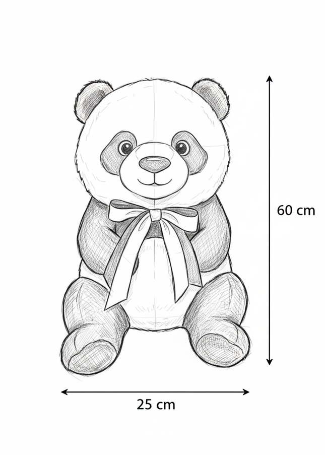 Jucărie de Lux „Oreo Panda Majesty” – Ediție Colector 60 cm