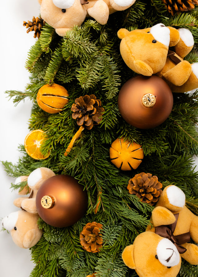 Ghirlandă de Crăciun Artizanală „Teddy Bear’s Festive Trail”