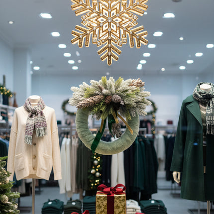 Coroniță Crăciun "Sage Velvet" din Brad Artificial 4D