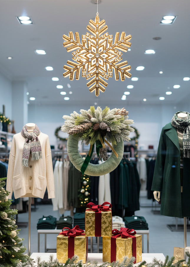 Coroniță Crăciun "Sage Velvet" din Brad Artificial 4D