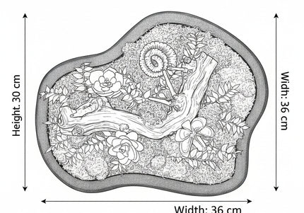 Tablou Biophilic „Amazonian Flow” – Panou Decorativ Handmade cu Formă Organică, Mușchi Stabilizat și Relief Sculptural