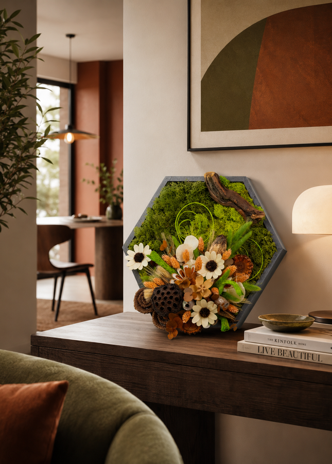 Tablou decorativ „Wild Nature” – compoziție botanică în tonuri naturale