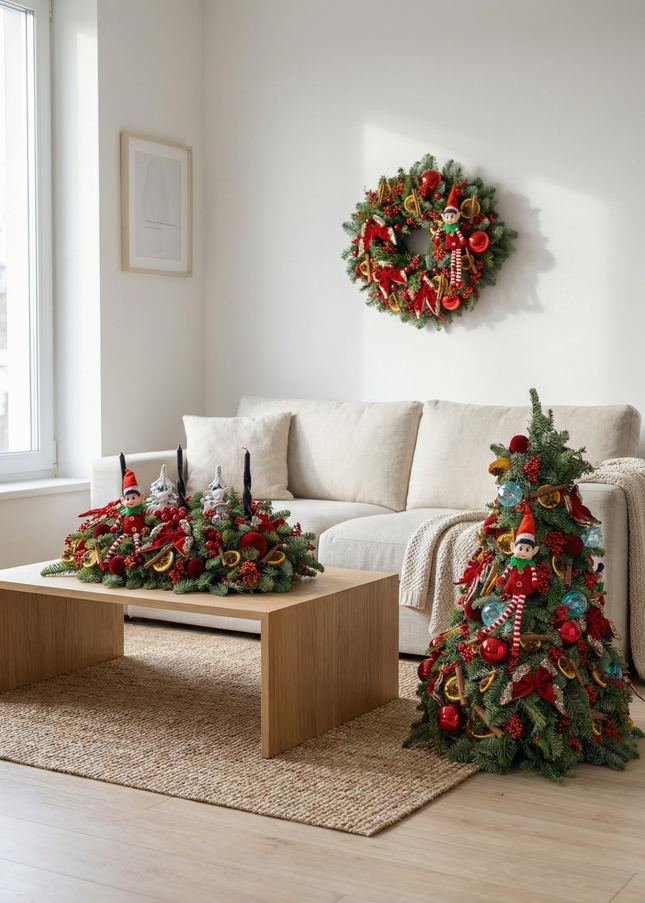 Set Complet Decor de Crăciun „The Royal Elf Trio”