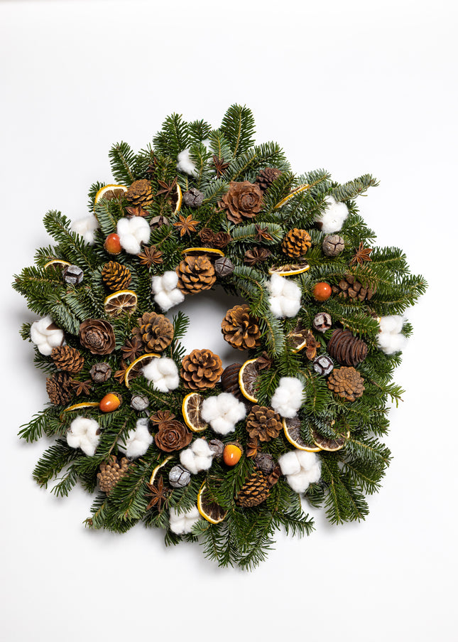 Coroniță de Crăciun Artizanală „Cotton & Cedar Forest”