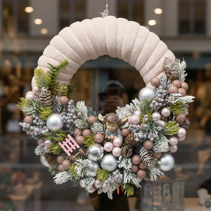 Coroniță Crăciun "Serenity Blush" – Design de Lux