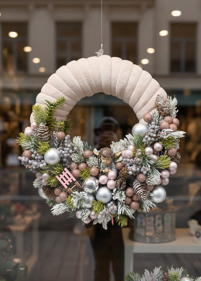 Coroniță Crăciun "Serenity Blush" – Design de Lux