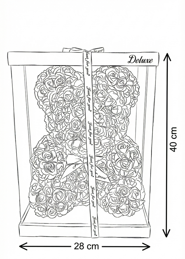 Aranjament de Lux "Rose Quartz Teddy" în Ediție Deluxe