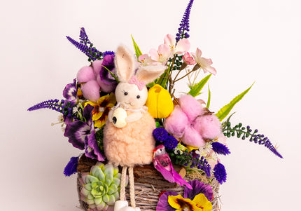 Aranjament floral de Paște „Easter Blossom” – delicat și plin de culoare