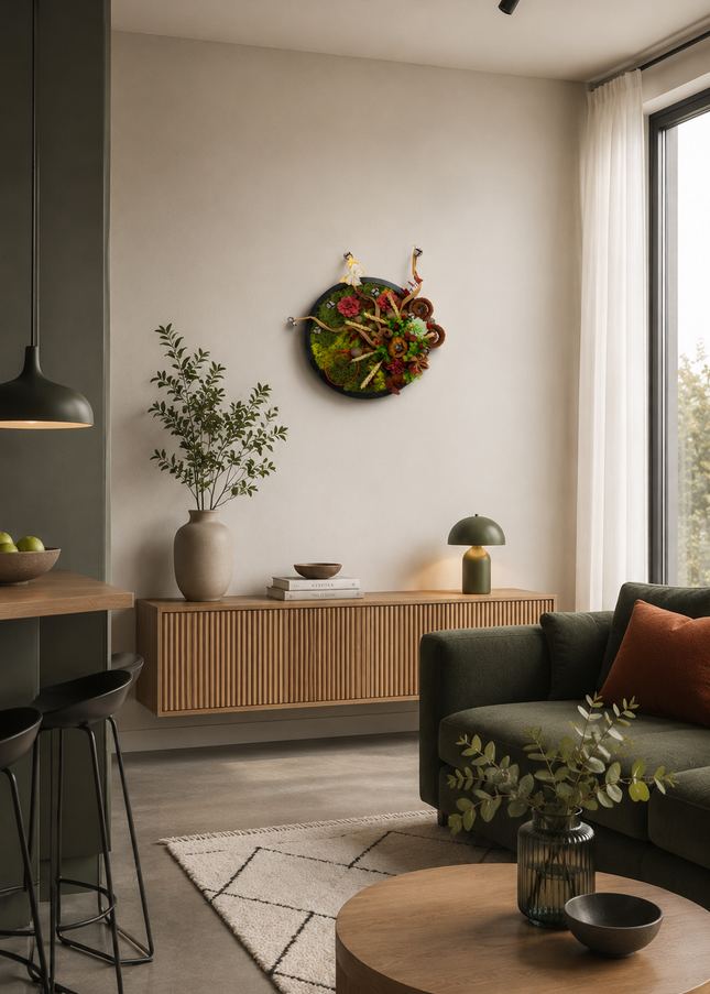 Tablou decorativ „Botanical Harmony” – Compoziție florală naturală