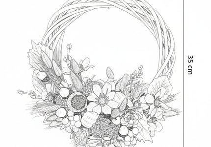 Coroniță Handmade „Autumn Glow” – Aranjament Floral pe Bază de Răchită Albă cu Flori de Dovleac și Spice