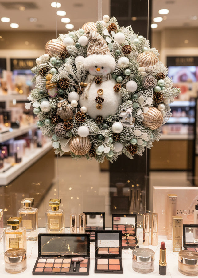 Coroniță Gigantică "Snowy Frosty" cu Brad Artificial 4D