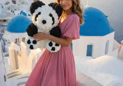 Ursulet de Lux „Panda Noir & Blanc” Artizanal