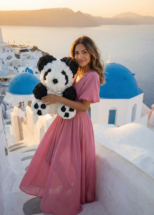 Ursulet de Lux „Panda Noir & Blanc” Artizanal
