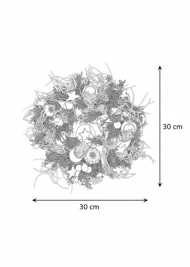 Coroniță Crăciun "Nature's Owl" din Brad Nobilis Natural