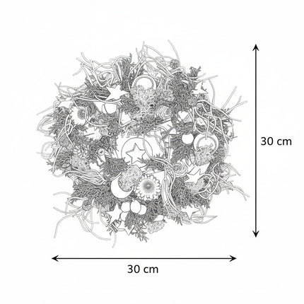 Coroniță Crăciun "Silver Forest" din Mix Brad Argintiu