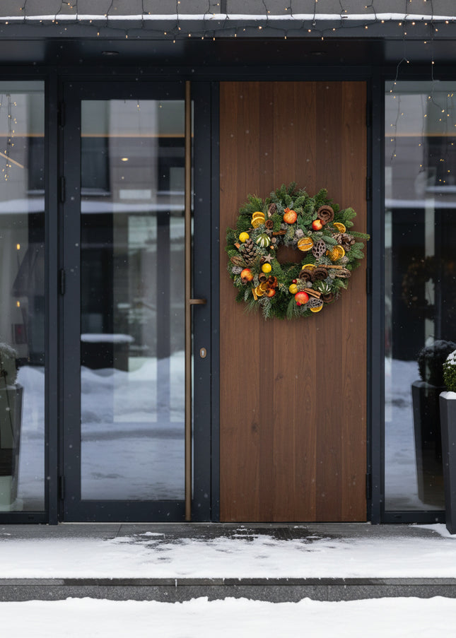 Coroniță Crăciun "Natural Harvest" din Mix de Brad Natural