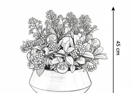 Aranjament Lux FloraArt cu Skimmia în Vas de Cupru