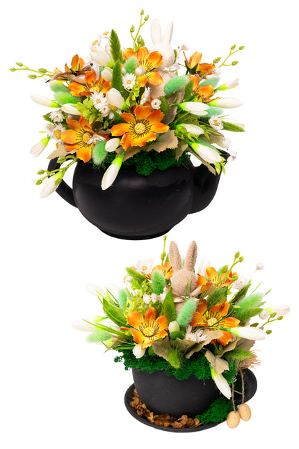 Set de Paște „Spring Duo” – aranjamente florale Sunny Bunny Pot & Spring Teapot