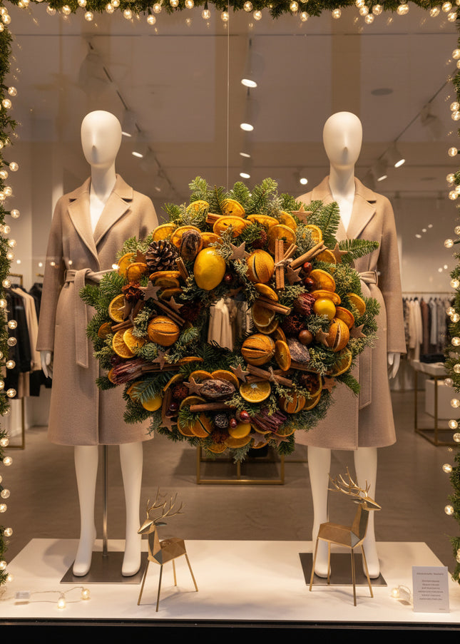 Coroniță Crăciun "Citrus & Cinnamon" Brad Nobilis Mare