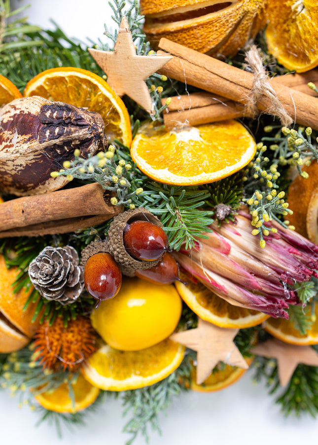 Coroniță Crăciun "Citrus & Cinnamon" Brad Nobilis Mare