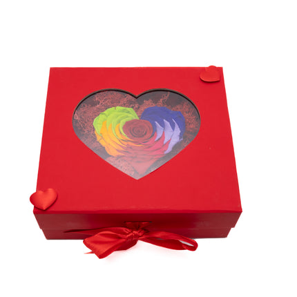 Aranjament de Lux „Rainbow Serenity” cu Trandafir Etern