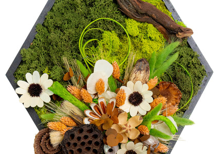 Tablou decorativ „Wild Nature” – compoziție botanică în tonuri naturale