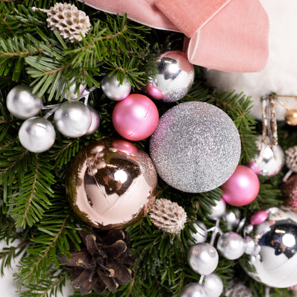 Coroniță Crăciun "Rose Gold Winter" din Brad Nobilis