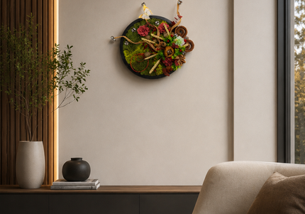 Tablou decorativ „Botanical Harmony” – Compoziție florală naturală