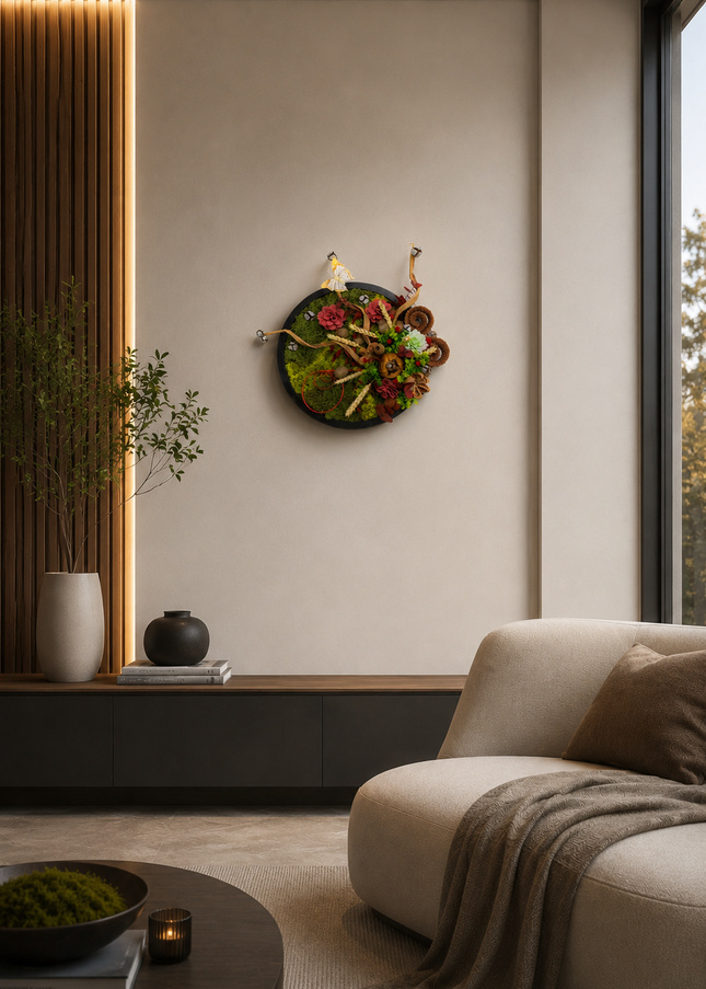 Tablou decorativ „Botanical Harmony” – Compoziție florală naturală